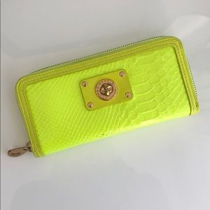 Marc By Marc Jacobs Neon Yellow Patent Wallet
